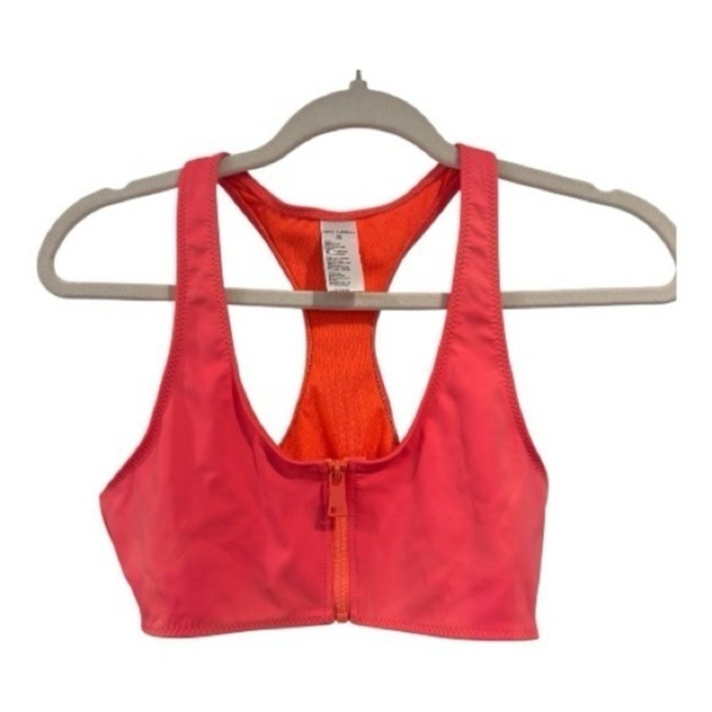 Good American Compression Zip-Up Sports Bra | Hot Pink | Size 2 | NWOT